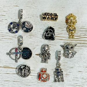 10 Pieces Disney Star Wars Euro Bead Charms Lot Bundle Set